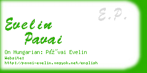 evelin pavai business card